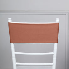 5 Pack Terracotta Spandex Stretch Chair Sashes 5 Inch X 12 Inch