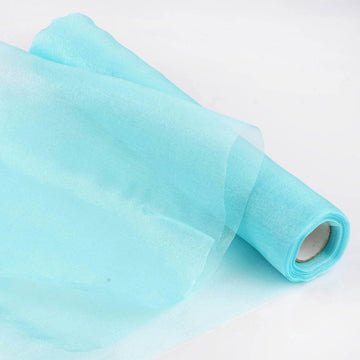 Turquoise Sheer Chiffon Fabric Bolt: Add Elegance to Your Event Decor