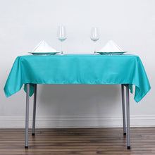 Square Turquoise Polyester Tablecloth 54 Inch