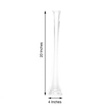Eiffel Tower Glass Clear 20 Inch Flower Vase 12 Pack