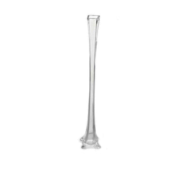Clear Eiffel Tower Glass Flower Vase - Elegant and Versatile