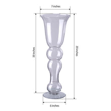 4 Pack | 20'' Pilsner Curved Trumpet Glass Vase
