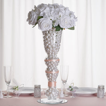 Clear Pilsner Curved Trumpet Glass Vases - Elegant and Versatile