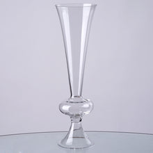 4 Pack | 15" Reversible Crystal Ball Trumpet Glass Vase