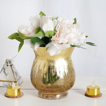 Crackle Glass Flower Vase, Hurricane Candle Holders
