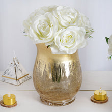 Gold Crackle Glass Flower Vase, Hurricane Candle Holders