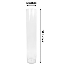 Clear Glass Round Cylinder Vases 32 Inch