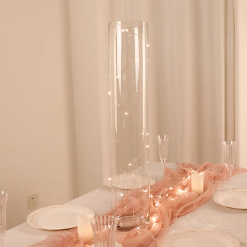 Elevate Your Event Decor with our Glass Cylinder Vases