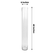 Heavy Duty 2 Pack Round Glass Vase 40 Inch Clear