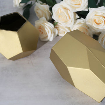 Versatile Geometric Candle Holders for Wedding and Party Decor