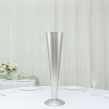 Silver Trumpet Vase 28 Inch Tall