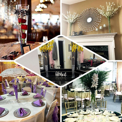 Elegant event decor featuring floral arrangements, table settings, and decorative accents.
