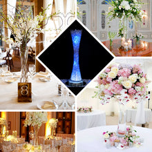 20inch Tall Clear Hourglass Shaped Floral Centerpiece Vase - 6 PCS