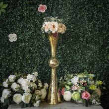 2 Pack | 24" Tall Gold Mercury Reversible Latour Trumpet Glass Vases