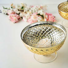 Gold Mercury Glass 8 Inch Compote Vase Pedestal Bowl