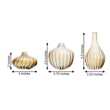 Table Centerpiece Set Of 3 Gold Vases In Assorted Sizes
