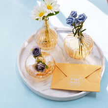 Ribbed Design Gold Flower Bud Vases In Assorted Sizes