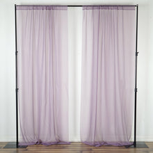 Violet Amethyst Fire Retardant Sheer Organza Premium Curtain Panel Backdrops With Rod Pockets