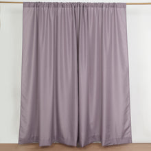 2 Pack 10 Feet x 8 Feet Violet Amethyst Polyester Backdrop Curtains with Rod Pockets 130GSM