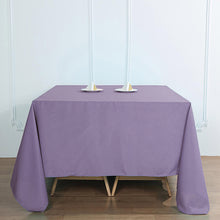 Square Violet Amethyst Polyester Tablecloth 90 Inch Seamless