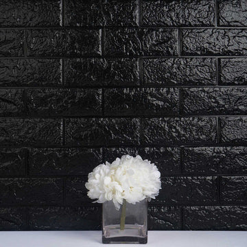 Endless Possibilities with Black Foam Brick Peel And Stick 3D Wall Tile Panels