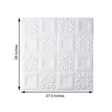 Self Adhesive Foam Wall Panels - White French Country Style Tile - 28 inches x 27.5 inches