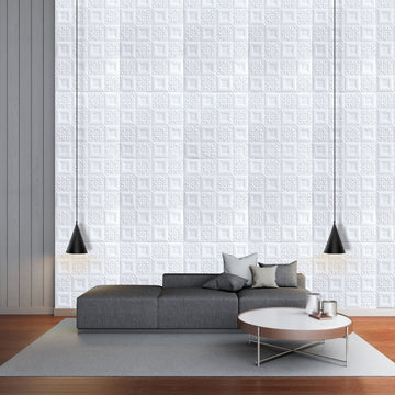 Elegant White 3D Foam Wall Panels - Transform Your Space