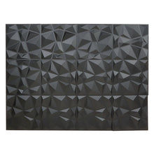 20 Inch X 20 Inch Matte Black 3D Diamond PVC Waterproof Wall Tiles 2 Pack