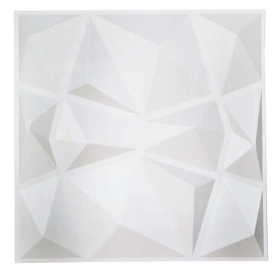 Abstract geometric white pattern on a flat surface