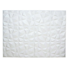 20 Inch X 20 Inch Matte White 3D Diamond PVC Waterproof Stick-On Wall Tiles 2 Pack