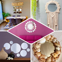 12 Pack Round Acrylic Mirror Wall Stickers, Removable Wall Decals For Home Decor - 8inch