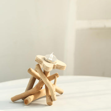 Add a Rustic Touch to Your Home with the Natural Driftwood Candle Holder
