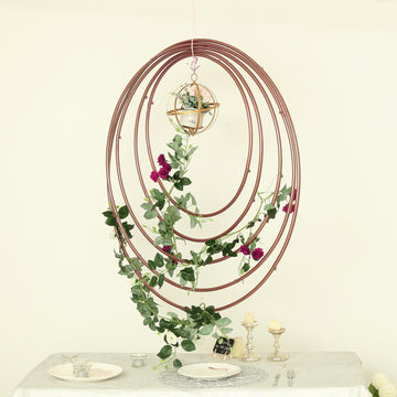 Add a Touch of Glamour with the Rose Gold Heavy Duty Metal Hoop Wreath