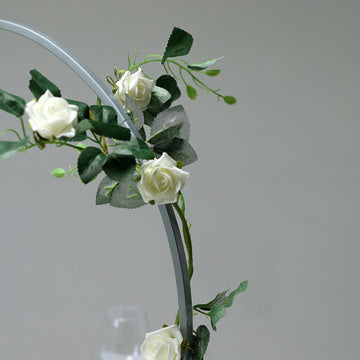 Create Unforgettable Tablescapes with the Silver Round Arch Wedding Centerpiece
