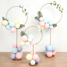 Hoop Flower Pillar Stand Table Centerpiece 4 Feet Gold Metal Adjustable Height Balloon Column