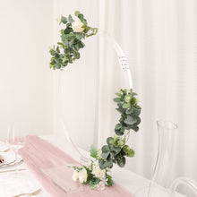 26 Inch Clear Round Acrylic Table Wedding Arch Hoop Wreath Stand 