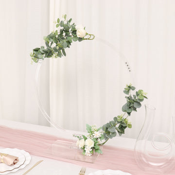 Elegant Clear Acrylic Table Wedding Arch for Stunning Centerpieces