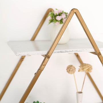 Elevate Your Decor with the Decorative Gold Metal Rack