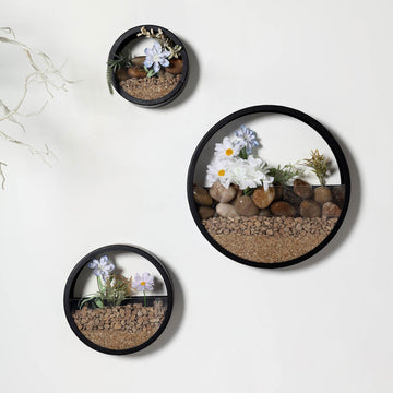 Stylish Black Half Moon Wall Planters for Modern Indoor/Outdoor Décor