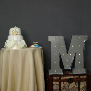 Create Memorable Moments with the Vintage Metal Marquee M Letter Light