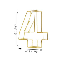 Gold wire 3D number