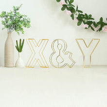 Gold 3D Decorative Wire Letter X Tall Freestanding Centerpiece 8 Inch