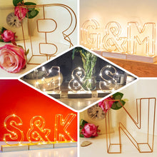 Tall Freestanding 8 Inch Gold 3D Decorative Wire Letter T Centerpiece