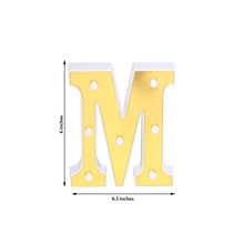 Indoor lighting: Gold Plastic Frame with Mirror Front Letter M measuring 6.5 inches by 6 inches