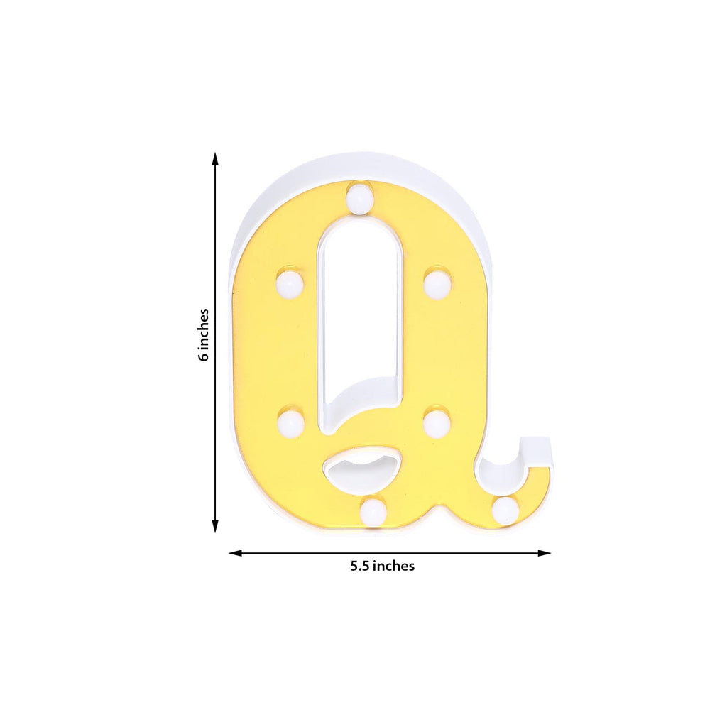 Gold 3D Marquee Letters 7 LED Light Up | eFavormart.com