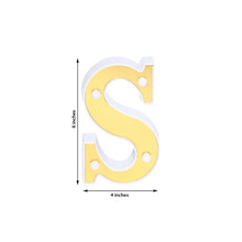 Indoor lighting - Yellow Plastic Frame with Mirror Front Letter S - 6 inches x 4 inches