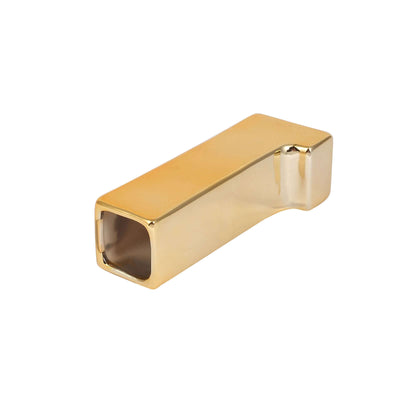 Gold rectangular bottle opener with a sleek design