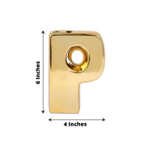 Letter P Shaped Bud Planter in Gold