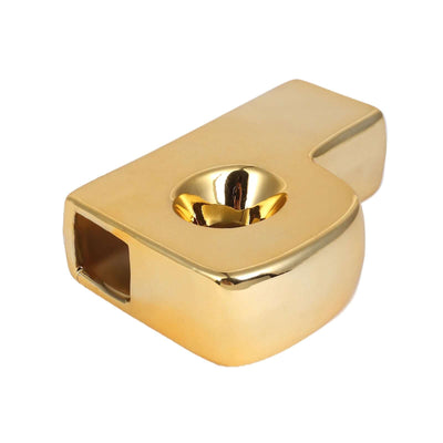 Gold geometric vase with a unique design