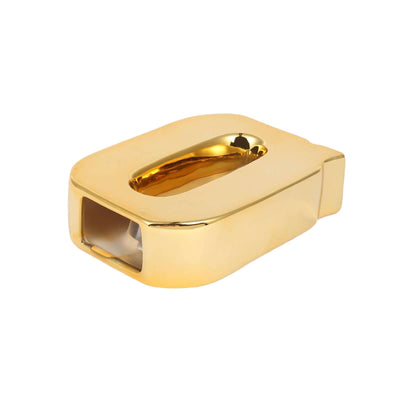 Gold metal accessory holder with sleek design